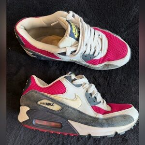 NIKE AIR MAX 90 SPORT FUCHSIA White Wmn SZ 11 EUR 43 325213-606 Sneakers Shoes